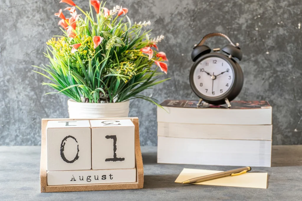 Calendar Booking Clock Running