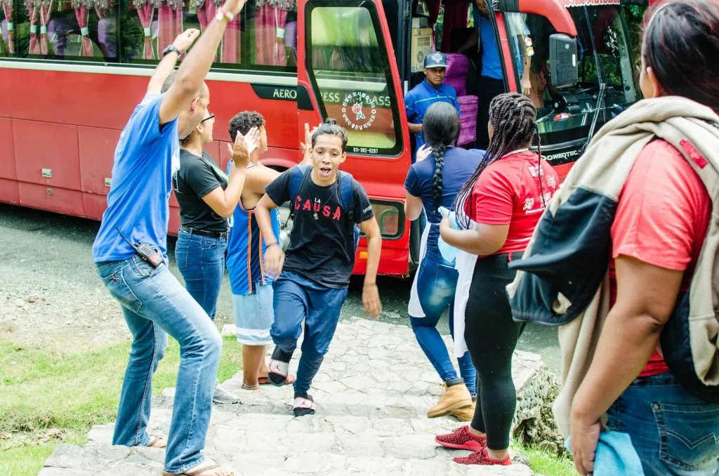 Comfortable Bus Happy Passengers