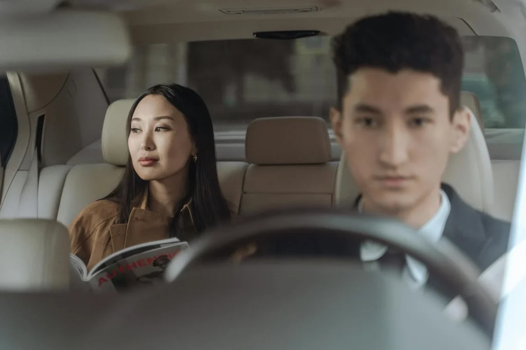 Comfortable Car Professional Driver